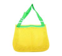 Cosiki Bolsa de Playa de Malla para Niños con Correa Ajustable Bolsa Portátil Espaciosa para Recolectar Conchas Uso en la Playa Material de Malla Liviano 50x25x6cm (#2)