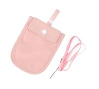 Cosiki Bolsa de Viaje para Sujetador, Cierre de Botón a Presión, Resistente Al Agua, Ligera, Cartera para Sujetador Oculta, Ultrafina para Ahorrar Dinero (Pink)