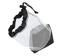 Cosiki Bolsa para Pelotas de con Cordón de Malla de Nailon, Bolsa de Almacenamiento Duradera para 36 Pelotas, Portátil, Ligera, Lavable para Golfistas, Nailon Negro