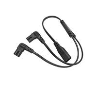 Cosiki Cable Bifurcador de Potencia Reforzado IEC320 C8 Macho a Doble C7 Hembra para Altavoces, Impresoras, 1 Entrada y 2 Salidas para Varios Dispositivos
