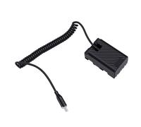 Cosiki Cable de Alimentación de Batería Simulada, Adaptador Tipo C Duradero de Alta Elasticidad para Equipo de Fotografía, 120cm de Longitud