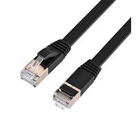 Cosiki Cable de Red RJ45 CAT7 Conector Chapado en Oro para Redes de Alto Rendimiento 8m Negro (10m)