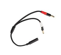 Cosiki Cable Divisor en Y Estéreo de 1/4 de Pulgada, Diseño Duradero para Conectar Mezcladores Y Amplificadores con Conectores Hembra Duales de 6,35 Mm