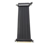 Cosiki Cable Extensor PCI 4,0 X16 Blindado EMI, Conector Resistente para Mineros de Criptomonedas, Plateado (250 mm)