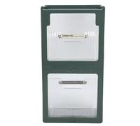 Cosiki Caja de Almacenamiento de Bolsitas de té, Hermoso Organizador de Gran Capacidad para Bolsitas de té y Cápsulas en la Oficina en Casa, Tamaño 5,3 X 6,1 X 10 Pulgadas (GREEN)
