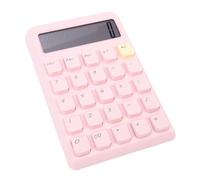 Cosiki Calculadora Solar 12 Dígitos Pantalla Grande Funciones Básicas Portátiles para Estudio de Oficina Botones Mecánicos Diseño Lindo (Pink)