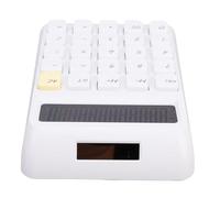 Cosiki Calculadora Solar 12 Dígitos Pantalla Grande Funciones Básicas Portátiles para Estudio de Oficina Botones Mecánicos Diseño Lindo (White)