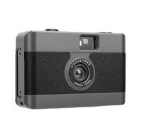 Cosiki Cámara de Película de 35 Mm de Estilo Vintage Cámara Flash Compacta para Fotografía de Viajes, Fotógrafos Creativos, Material ABS de (Black)