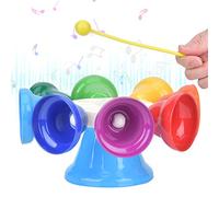 Cosiki Campanas de Mano de 8 Tonos, Instrumento Musical para Niños de Color Arcoíris con Palos de Plástico para Enseñar y Aprender Música Divertida