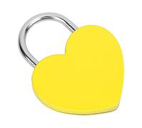 Cosiki Candado con Cerradura de Corazón Exquisito y Colorido para Diario, Joyero y Equipaje Pequeño, Suministros para Manualidades con Llave, 45x59 Mm, Metal, Azul, Verde, Rojo, Rosa Rojo (YELLOW)