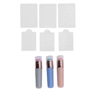 Cosiki Cepillos de Arte de Uñas, Herramientas de Uñas de Silicona con Aplicador Cromado Portátil de Cromo Polvo de Placas de Estampado de Aplicador de Silicona para el Sello de Arte de Ombre para
