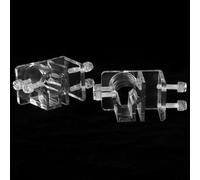 Cosiki Clamp/Holder de Fijación de Manguera de Tanque de Peces de Acuario Transparente Acrílico Duradero para Tubería de 12-16 Mm para Pared de Acuario 5-15 Mm Juego de 2