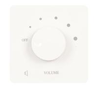 Cosiki Control de Volumen de 50W, Sonido sin Pérdidas, 5 Engranajes, Perilla de Sintonización, Controlador de Volumen para Altavoces Domésticos, PC Retardante de Llama (WHITE)