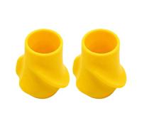Cosiki Controlador de Agarre de Raqueta de Tenis de Silicona para un Entrenamiento de Agarre Adecuado Ideal para Principiantes Juego de 2 Piezas (Yellow)