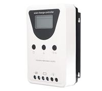 Cosiki Controlador de Carga Solar de Protección Integral Eficiente Carga Segura Regulador de Panel Solar para Varios Tipos de Baterías Material de Aleación de Aluminio ABS (100A)