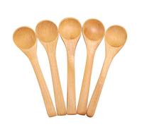 Cosiki Cucharas de Madera para Cocinar, Cucharas de Madera de de 30pcs, 4.9 Pulgadas, Mini Suaves Redondeadas Livianas y Antideslizante
