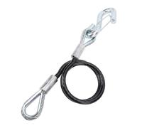 Cosiki Cuerda Resistente Galvanizada de la Primavera de la Capacidad de Carga 3500lbs del Cable de Seguridad del Remolque del Hierro los 27.6in para RV (con un Gancho en S)