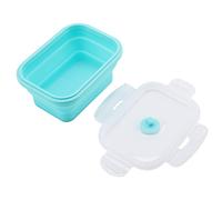 Cosiki de Silicona Portátil, Contenedor de Alimentos Plegable Apto para Microondas, Cajas de Almacenamiento Reutilizables a Prueba de Fugas, Ideal para Oficina, Camping, Senderismo y Picnics, Rosa