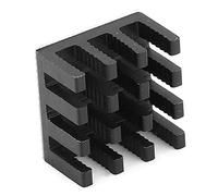 Cosiki Disipador de Calor de 20 Piezas, Aleta Enfriadora de Enfriamiento de Aluminio de 14x14x8 Mm para Chip de CPU LED IC MOS, con Etiqueta de Conducción de Calor y Alta Conductividad Térmica (BLACK)
