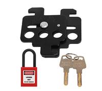 Cosiki Dispositivo de Seguridad de Bloqueo de Disyuntor, Cerradura de Acero con Candado de Nailon Aislante para Gestión de Varias Personas, Grillete de 38mm