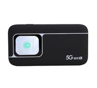 Cosiki Enrutador de Punto de Acceso Portátil WiFi 5G Rápido, Dispositivo WiFi de Viaje Duradero con Pantalla de 2,01 Pulgadas para hasta 16 Dispositivos, Batería Negra de 7100mAh