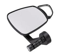 Cosiki Espejo de Manillar de Bicicleta Espejo Retrovisor Transparente Resistente Ajustable para Ciclismo Ajuste Universal Aleación de Aluminio Negro 1 Pieza (Bien)