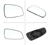 Cosiki Espejo Retrovisor Lateral Derecho de Gran Angular, Cristal de Espejo de Repuesto Directo, de Superficie Lisa con Gran Angular, Ideal para Modelos 2004 2008