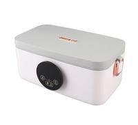 Cosiki Fiambrera con Calefacción Eléctrica de 60W, Calentador de Comida Portátil Autocalentable para Oficina y Escuela, Acero Inoxidable de 1L