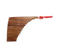 Cosiki Flauta de Pan de bambú, 15 Tubos, Flauta de Pan Hecha a Mano para Principiantes y Profesionales, Melodía Ajustable para Niños y Adultos, bambú Madera
