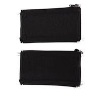 Cosiki Funda de Cuero PU Elástica Suave y Lavable con Cremallera para Manija de Cochecito para Mayor Fuerza de Agarre y Fácil Limpieza, 2 Piezas para Mujeres Embarazadas (BLACK)