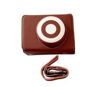 Cosiki Funda para Cámara XE5, Bolso Cruzado de Cuero PU para Cámara, Media Funda con Tapa y Correa de Hombro Ajustable (Brown)