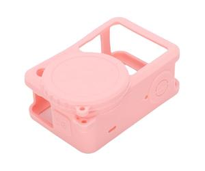 Cosiki Funda Protectora de Silicona Cubierta de Lente Suave para Cámara Action 6 con Cordón, Funda Portátil Recubierta de Aceite para Entusiastas de los Deportes (Pink) (Pink) () ()