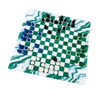 Cosiki Juego de Ajedrez para 4 Jugadores con Piezas de PS de 63 Mm para Noches de Juegos Familiares Alfombra de Goma de Juguete Educativo 45 Cm (#2)