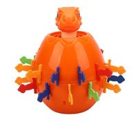 Cosiki Juego de Cubo de Espada de Dinosaurio Resistente para Entretenimiento, Juguete Emergente de Cubo de Retroalimentación Precisa con 24 Espadas, Adecuado para Bromas de Escritorio, Color Naranja
