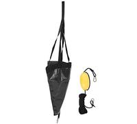 Cosiki Juego de Flotador de Ancla de Barco Portátil de 24 Pulgadas para Pesca Kayak Bote de PVC Diseño Duradero Resistente (Black)