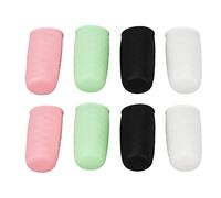 Cosiki Juego de Fundas Elásticas a Prueba de Fugas, Fundas de Artículos de Tocador de Silicona Suave y Estirables, 8 Piezas para Gel de Baño, champú, Camping Al Aire Libre, Rosa, Verde, Negro y Blanco