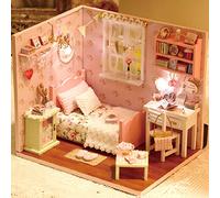 Cosiki Juego de Juguetes de Madera para Casa de Muñecas en Miniatura para Niños, Regalo para Mejorar la Creatividad y el Vínculo Entre e Hijos (Princesa del Sol)