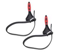 Cosiki Juego de Llaves de Correa, 2 Piezas de Correa de Goma con Llave de de Nailon, Llave Multifuncional de 6 Pulgadas con Diseño de Agarre, Ideal para Abridor de Tarros y Mantenimiento de Filtro de