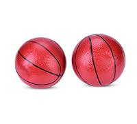 Cosiki Juguete Inflable de Baloncesto para Niños, Bolas de Globos para bebé para Ejercicio Divertido, 2 Bolas, Rojo Oscuro, Plástico Suave, 6,3 Pulgadas de Diámetro