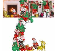 Cosiki Kit de de Guirnalda de Globos Metálicos de Navidad para Decoración Festiva de Navidad Configuración Rápida para Fiestas Material de Látex