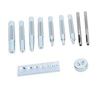 Cosiki Kit de Remache de Cuero, Herramienta de Remaches Snap Rivet Setter Base para Ojalos de Tierras de Perforación de Agujeros para Perforaciones de Hardware de Manualidades de Cuero Hardware de