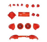 Cosiki Kits de Modificación de Botones Completos, Elegante Juego de Repuesto para Controlador Series X/S, Material ABS Duradero, 15 Piezas en Cinco Colores (Rojo transparente)