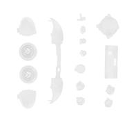 Cosiki Kits de Modificación de Botones Completos, Elegante Juego de Repuesto para Controlador Series X/S, Material ABS Duradero, 15 Piezas en Cinco Colores (Blanca transparente)