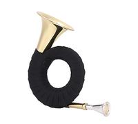 Cosiki Latón Mini Sib Cuerno de Caza Juego de Trompa para Amantes de la Música Ligero Portátil para Estudiantes Latón Dorado 15 * 17 * 7,5 Cm