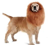 Cosiki Lions Mane para Perros, Gato Lion Mane Disfraces de Mascotas Divertidas Perros Disfraz Techado Peluca para Gato para Halloween (L)
