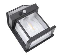 Cosiki Luces Solares de Pared con Sensor de Movimiento, Luces Solares Ajustables de 3 Engranajes, Interruptor Automático Inalámbrico de 1800mAh para Porche (BLACK)