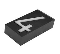 Cosiki Luz LED de Señal de Número de Energía Solar Precisa Placa de Dirección de Puerta de Hotel de Casa Impermeable para Exteriores, Material ABS + PC 7.1x3.9x1.6in (número 4)