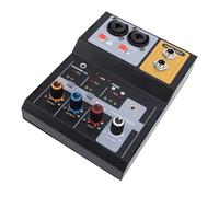 Cosiki Mezclador de Grabación de 2 Canales, Mezclador de Audio Profesional, Consola de Placa de Sonido con Entrada de Computadora USB Bluetooth MP3, para DJ Studio Karaoke Transmisión en Vivo
