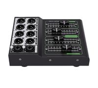 Cosiki Mezclador de Micrófono XLR, Controlador de Volumen Pasivo de Metal para Cine en Casa y Producción Musical, Atenuador de 70mm, 1 Entrada y 4 Salidas