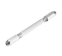 Cosiki Mini Micro Manual Gimlet Doble Extremo Pin Vice Taladro Eficiente para Perforación de Madera 0-3mm Chuck Gimlet Herramienta Manual Adecuado para Entusiastas del Bricolaje Plata 1pc